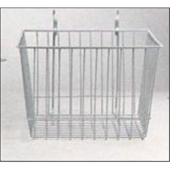 RackEm Racks 5084-W 12 in. H x 12 in. W x 8 in. D Wire Basket - White