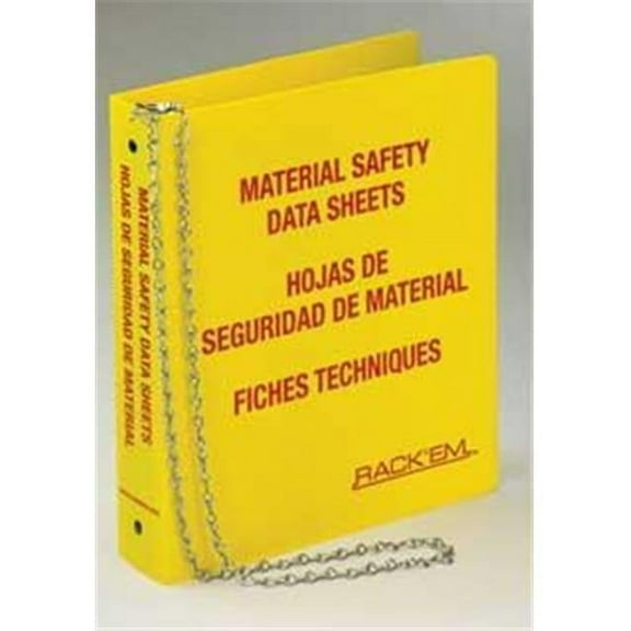 RackEm Racks Trilingual MSDS Binder 3 in. Ring - Holds 600 sheets