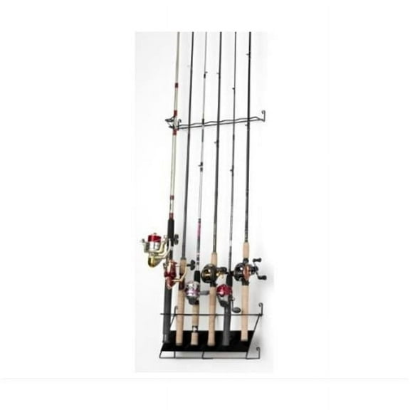 RackEm Racks Vertical 6-rod fishing rod rack - economy