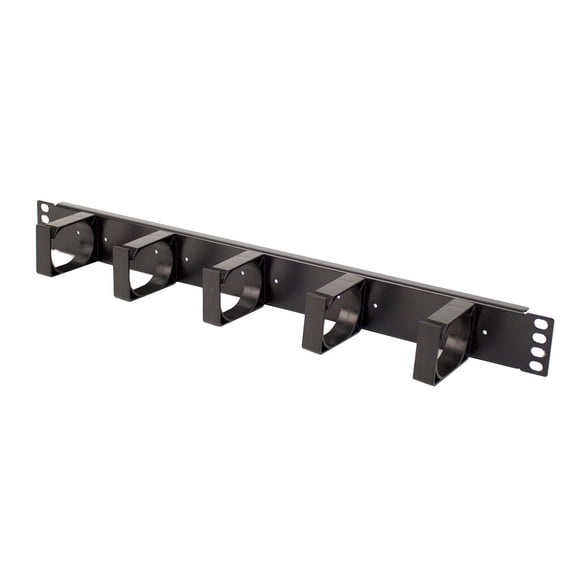 RackSolutions 1U Horizontal Plastic D-Ring Cable Management Bar - Secures and Organizes Cables, Fits 2Post and 4Post Racks, EIA-310 Compliant