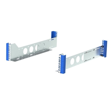RackSolutions 3U Universal Rail 20in Depth - Adjustable Rack Rails, 200 lbs Capacity, Fits Square, Round, and Threaded Holes