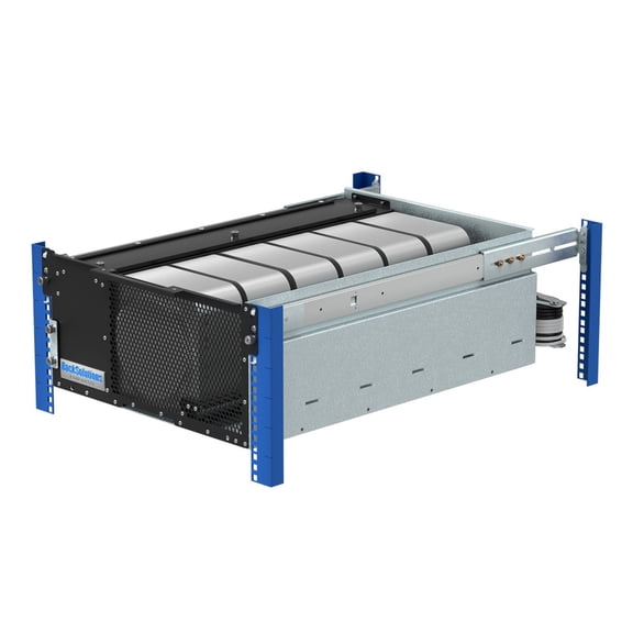 RackSolutions 5U HyperShelf for 6 Apple Mac Studio, Rack Mount Shelf with Airflow Management and Cable Management Arm, 26"-29.5" Depth Range