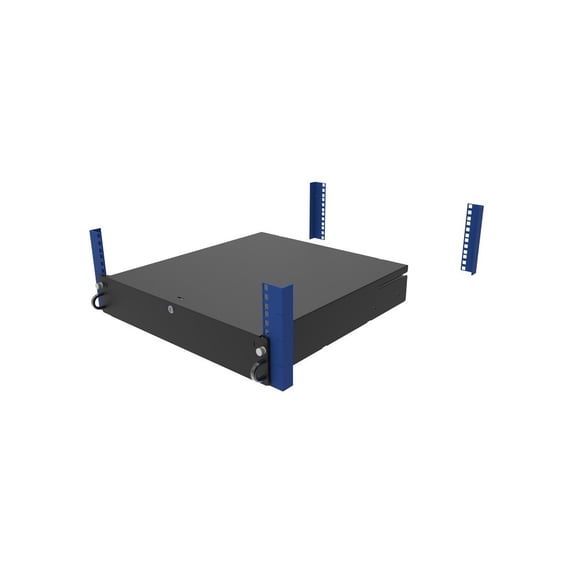 RackSolutions 2U Lockable Rackmount Drawer, 18” Deep with Optional Rear Bracket, 100 lb Capacity