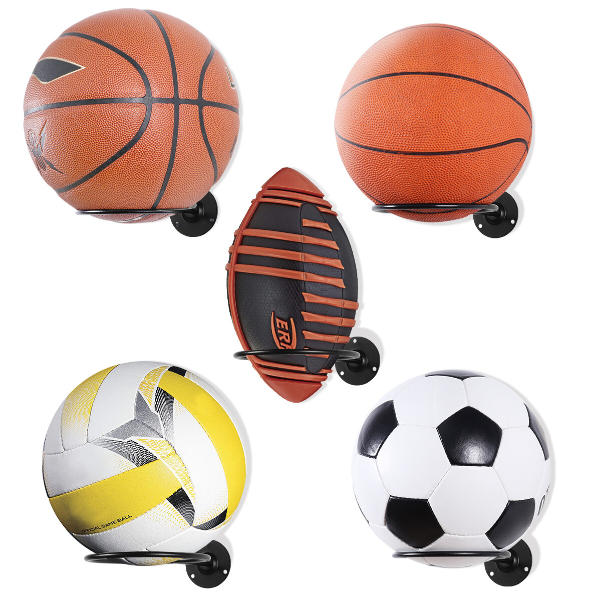Rackbasketball Storage Holder Display Wall Racks Holders Mount