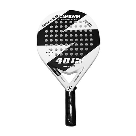 Racket Carbon Fiber Surface Thickness: 38 mm Durable Portable with Paddle Racket for Men Women , White
