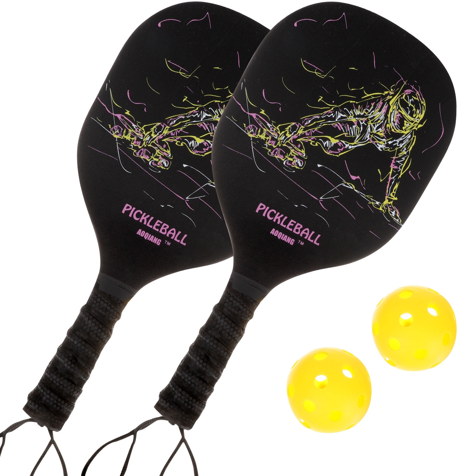 Racket Combination Pickleball Rackets Lightweight Paddles Wood Graphite