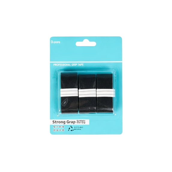 Racket Grip Tape, Non- Sweat-Absorbent Overgrip forTennis, Squash, Badminton and Racquet Ball,1 Pack Black