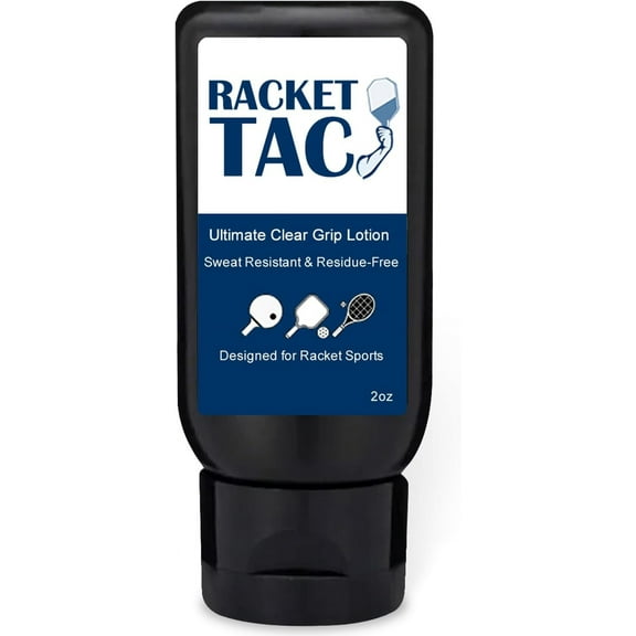 Racket Tac Clear Grip Lotion - 2 oz Grip Enhancer for Sweaty Hands in Tennis & Pickleball