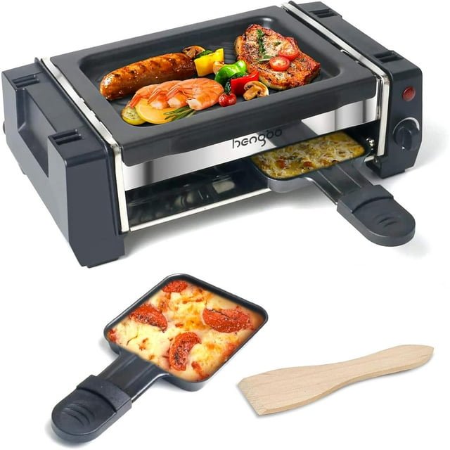 Raclette Grill, Korean BBQ Grill Electric Grill Indoor, 2 in 1 Electric