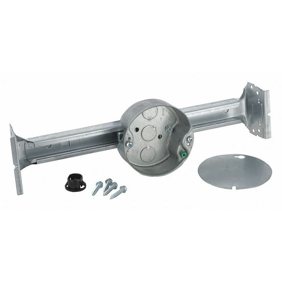 Raco 1.50" Thick Steel Built-In Plastic Insider Ceiling Fan Support Brace Gray