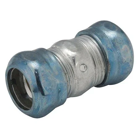 Raco 2923Rt Emt Coupling, 3/4 In, Compression, Steel, Plain, Blue; Gray