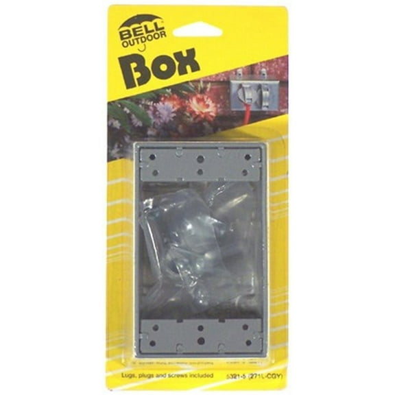 Hubbell Electrical Aluminum Outlet Box 5324-5 - 3/4" Gray
