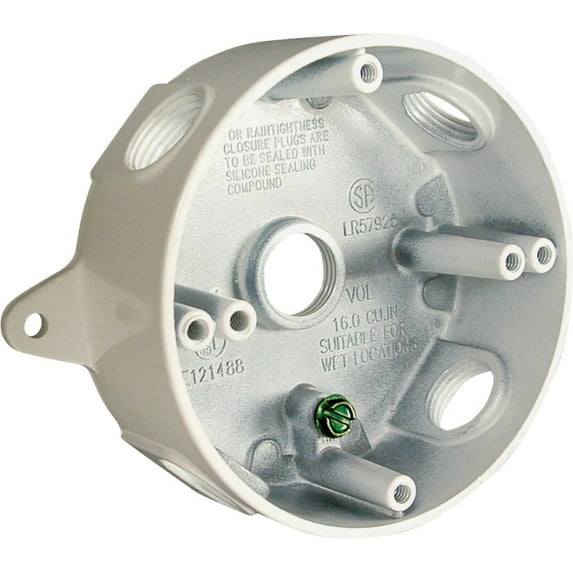 Hubbell 5361-6 Splice Box, 16.1 cu-in, 1-1/2 in D