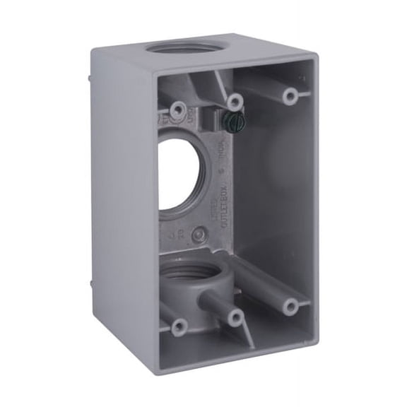 Bell Outdoor Weatherproof Box,1 in Hub,3Inlet 5387-0
