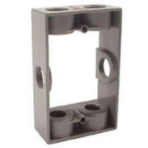 Raco 5400-5 Single Gang Extension Box, 5-1/4" x 3-1/2" x 1-1/2", Gray, Each