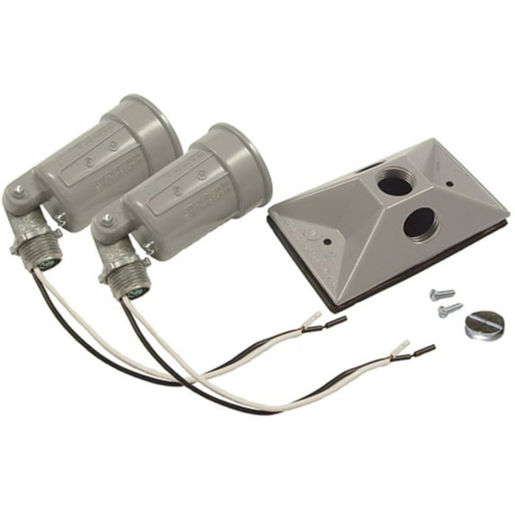 Hubbell 5621-5 Lamp Holder, Combination, Weatherproof, 3.336 in L x 10 in W x 4.594 in H Dimensions, 120 V, 75 to 150 W