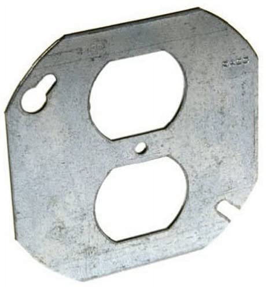 Raco Gray Steel Octagon Flat Box Cover for Switches