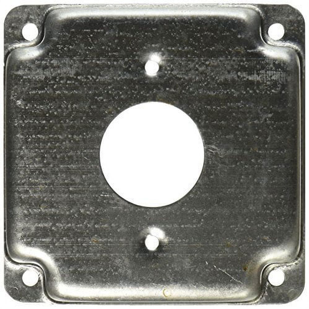 Raco 4" Square Gray Steel Box Cover for 1 Receptacle