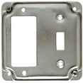 thumbnail image 1 of RACO Square Box Cover GFCI & Toggle Switch 814C - Silver, 15 Amps, 1 of 1