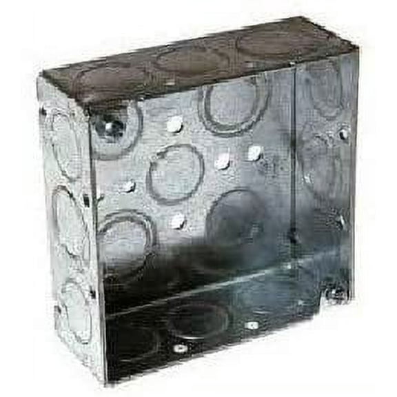 Raco 8189 Outlet Welded Square Box, 4" X 1-1/2" Deep