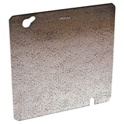 Raco 832 Blank Flat Square Electrical Box Cover, 4-11/16 in L x 4-11/16 in W, Gray, Steel
