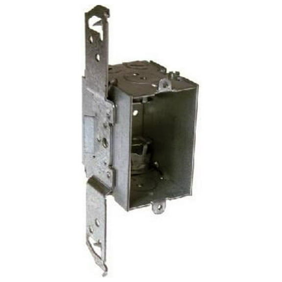 Raco 8524 Switch Box, TS Bracket, Gangable, Steel, BX Clamps, 3 x 2.5-In. - Quantity 25