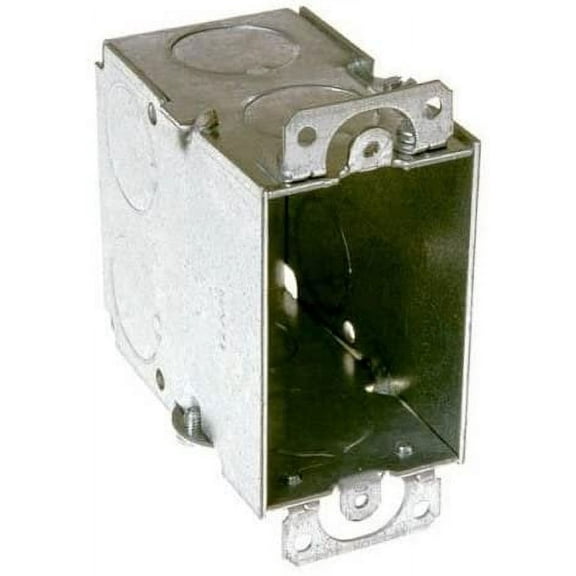Raco 8590 3" x 2" Switch Box, 3-1/2" Deep, Gangable, 1/2" End Knockouts, w/plaster ears