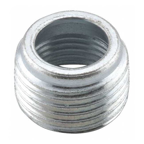 Raco RMC Bushing, 3/4 in x 1/2 in, Threaded, Steel, Zinc Plated, Gray 1142
