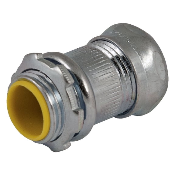 Raco EMT Grounding Connector, 3/4 in, Compression, Steel, Plain, Gray 2913