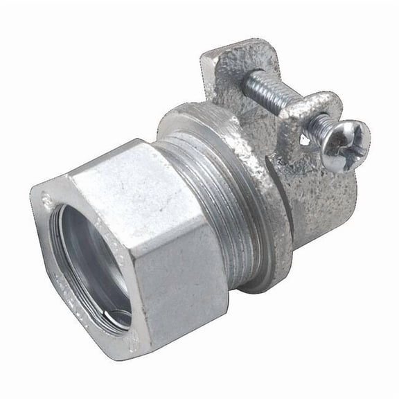 Raco EMT Coupling, 3/4 in, Squeeze, Iron, Zinc Plated, Gray 1943