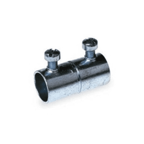 Raco EMT Coupling, 1-1/4 in, Set Screw, Steel, Plain, Gray 2025