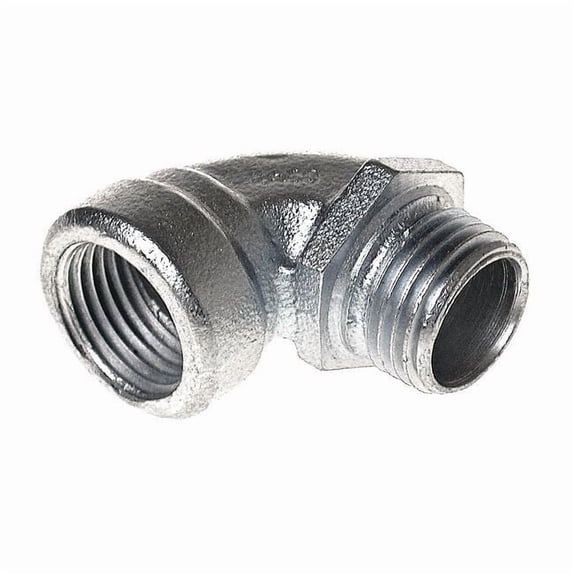 Raco IMC 90 Deg Elbow, 3/4 in, Threaded, Iron, Zinc Plated 1723