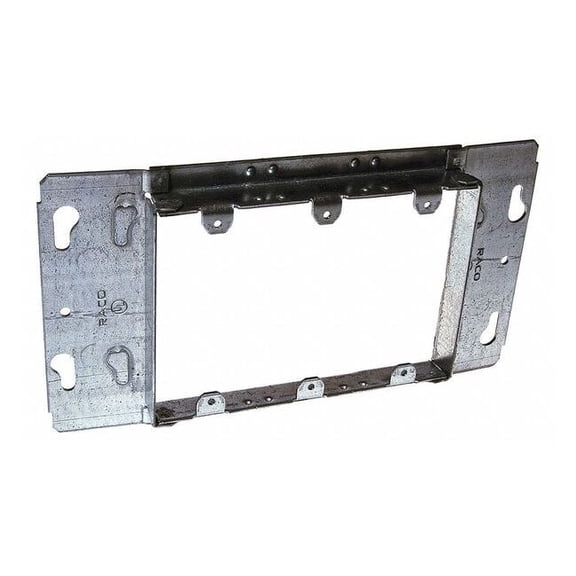 Raco Box Cover, Square Box Type, 3 Gang, Galvanized Steel, Blank Cover Type 822