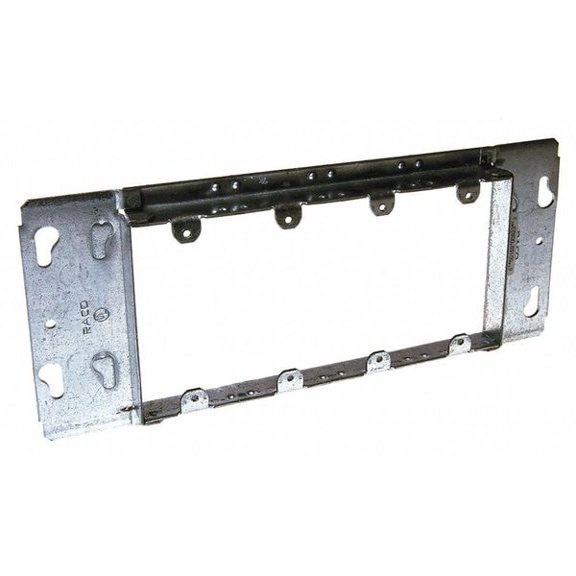 Raco Box Cover, Square Box Type, 4 Gang, Galvanized Steel, Blank Cover Type 823