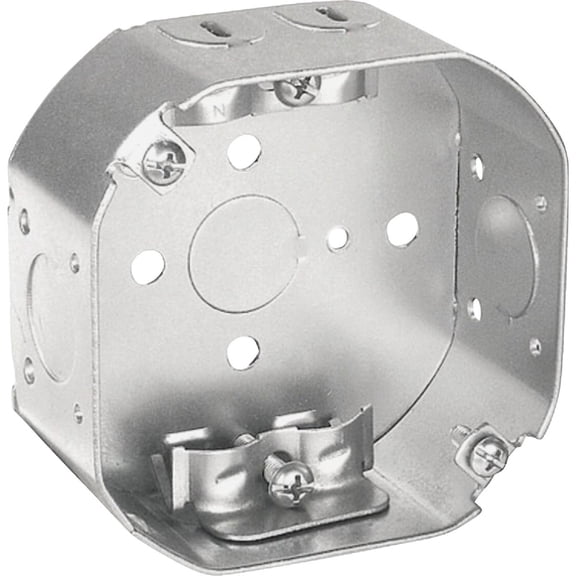 Raco Electrical Box, Galvanized Steel, 1-1/2" Nominal Depth, 4" Nominal Width, 4" Nominal Length - 146