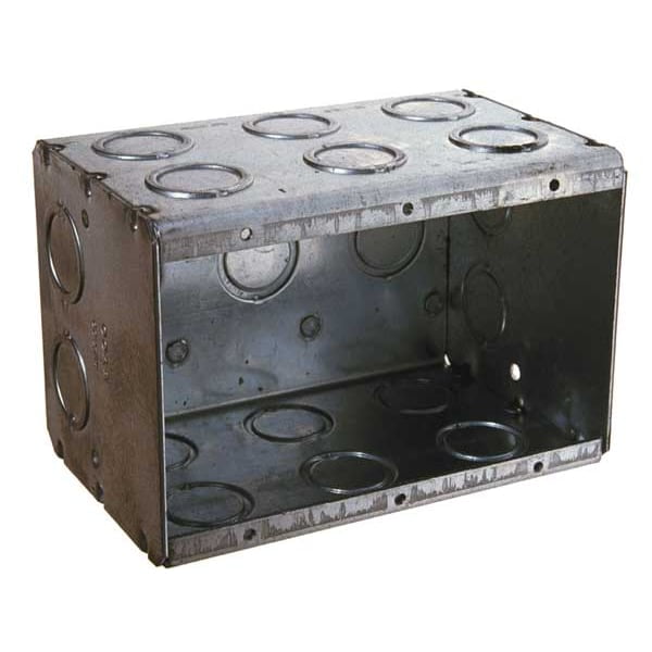 Galvanized Steel 3-Gang Masonry Electrical Box