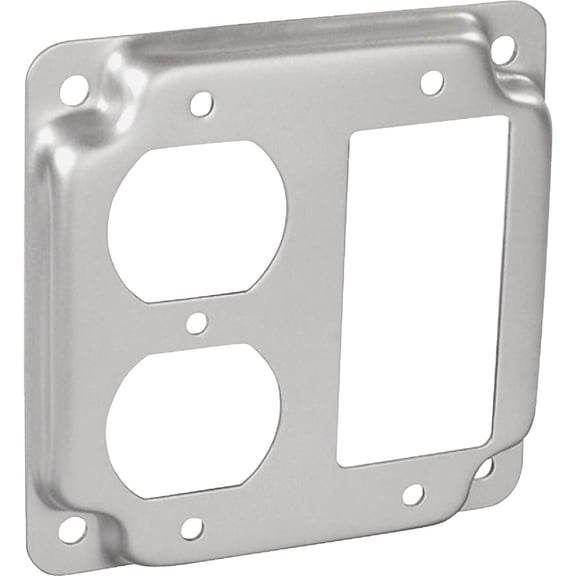 Raco Electrical Outlet Box Cover 915C - GFI & Duplex Receptacle, Painted, Screw-In