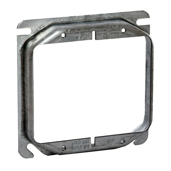 Raco Mud Ring, 2 Gangs, Galvanized Zinc, Square Box Type 779