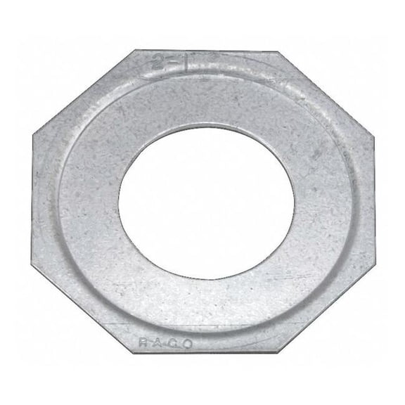 Conduit Fitting Reducing Washer, 2-1/2 in x 1-1/2 in, Steel, Zinc Plated, Silver