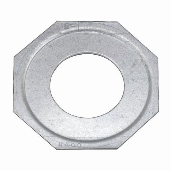 Conduit Fitting Reducing Washer, 2 in x 1 in, Steel, Electro Zinc Plated, Silver 1377