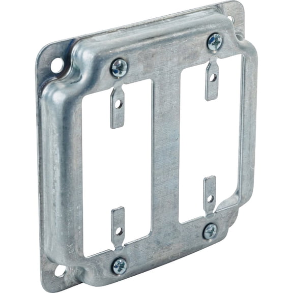 Raco Square Steel 2 Gang Box Cover for 2 GFCI Receptacles