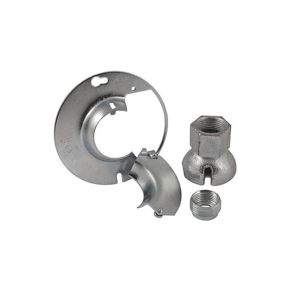 Box Cover, Octagon Box Type, 1 Gang, Galvanized Steel, Square with Pipe Cover Type 894KH