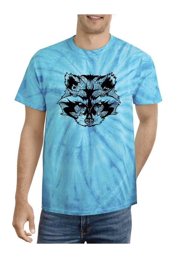Racoon Head With Pattern Tie Dye Cyclone Men -Image by Shutterstock, Male Large