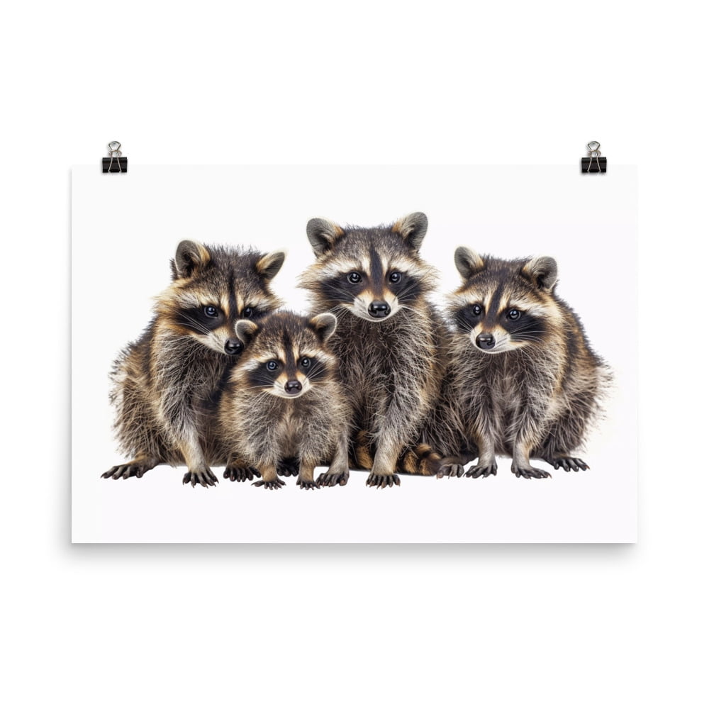 Racoon Poster Print Animal Wall Art Trash Panda Home Decor (24″×36 ...