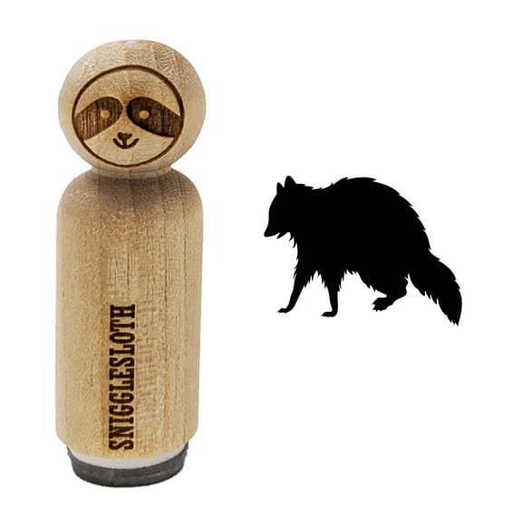 Racoon Walking Solid Rubber Stamp for Scrapbooking Crafting Stamping - Mini 1/2 Inch