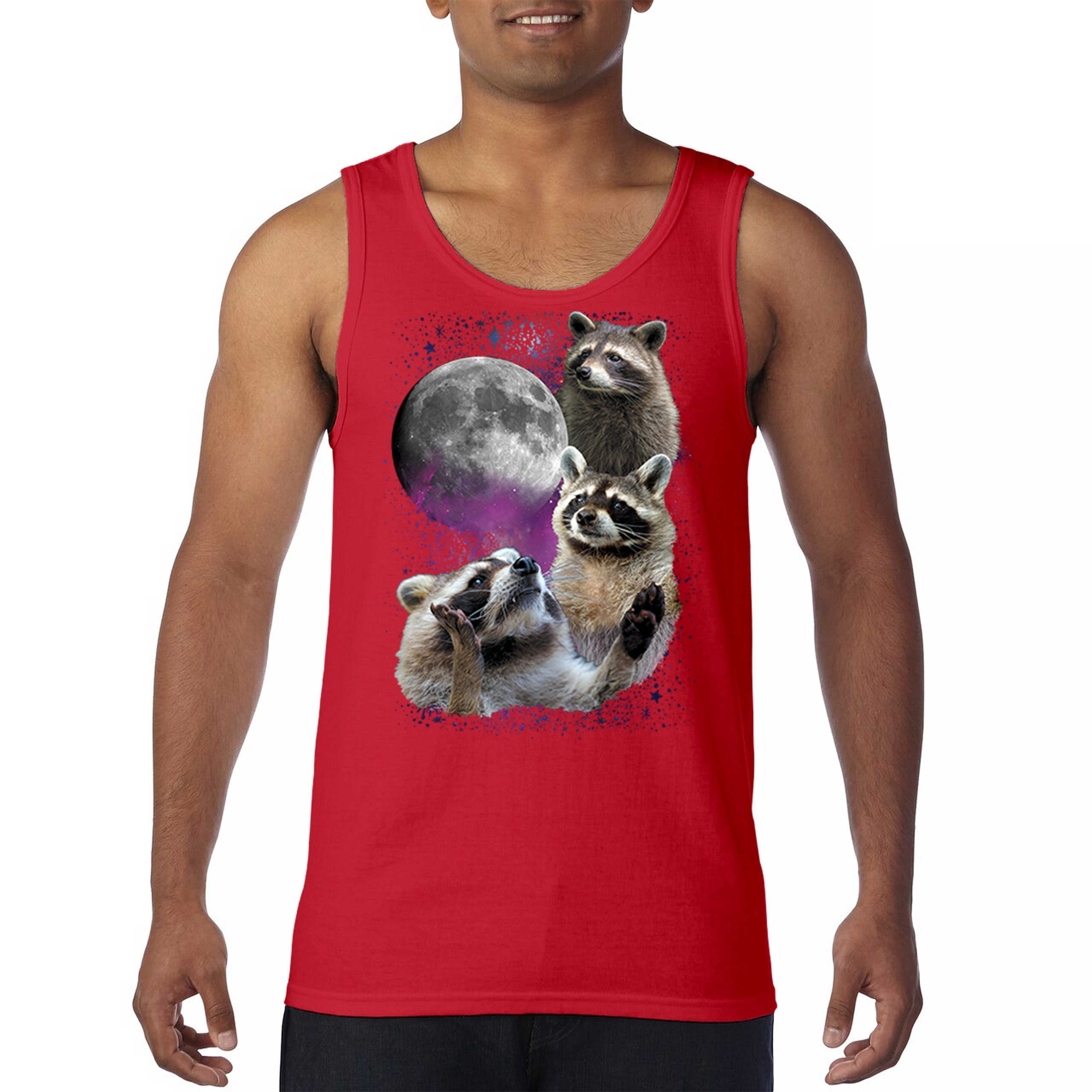 Racoons Howling at the Moon Tank Top Funny Galaxy Wildlife Universe ...