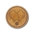 thumbnail image 1 of Racquet Inc. Premium Wood Drink Coasters (6-Pack)-Pickleball and Tennis, 1 of 2