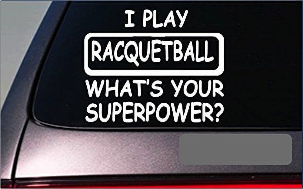 Fun Sticker Racquet Racquetball Superpower Sticker *G438* 8