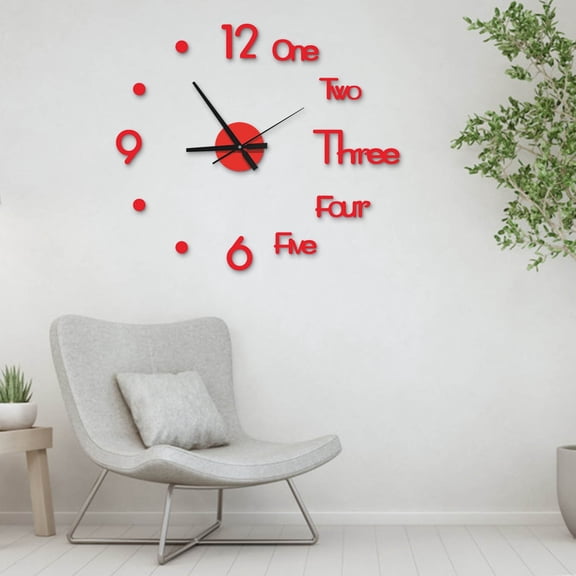 Racsoh Classic Simple Alarm Clock,Large Wall Clock Classic Retro Alarm Clock,Alarm Clock for Bedroom, DIY Sticker Wall Clocks Pared Home Decoration