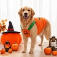 thumbnail image 1 of Racsoh Halloween Funny Pet Role Play Costume, Cute Transforming Pumpkin Outfit for Dogs and Cats, Halloween Christmas Party Dress Up Apparel for Photo Shoots (Orange, L), 1 of 6